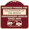 Signmission Reserved Parking for Salesperson of the Month Unauthorized Vehicles Towed Away, A-DES-BU-1818-23076 A-DES-BU-1818-23076 - alternate 1